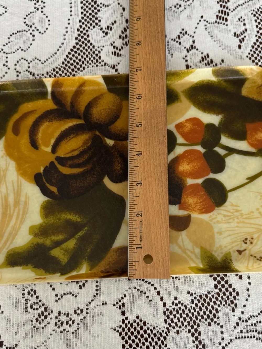 Set of 4 MCM Fiberglass Snack Trays | Mid-Century Modern Retro | EUC